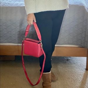 Women’s red handbag